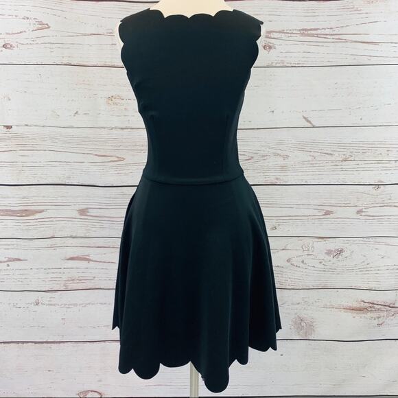 By & By little black dress scalloped edges scuba - Picture 7 of 9